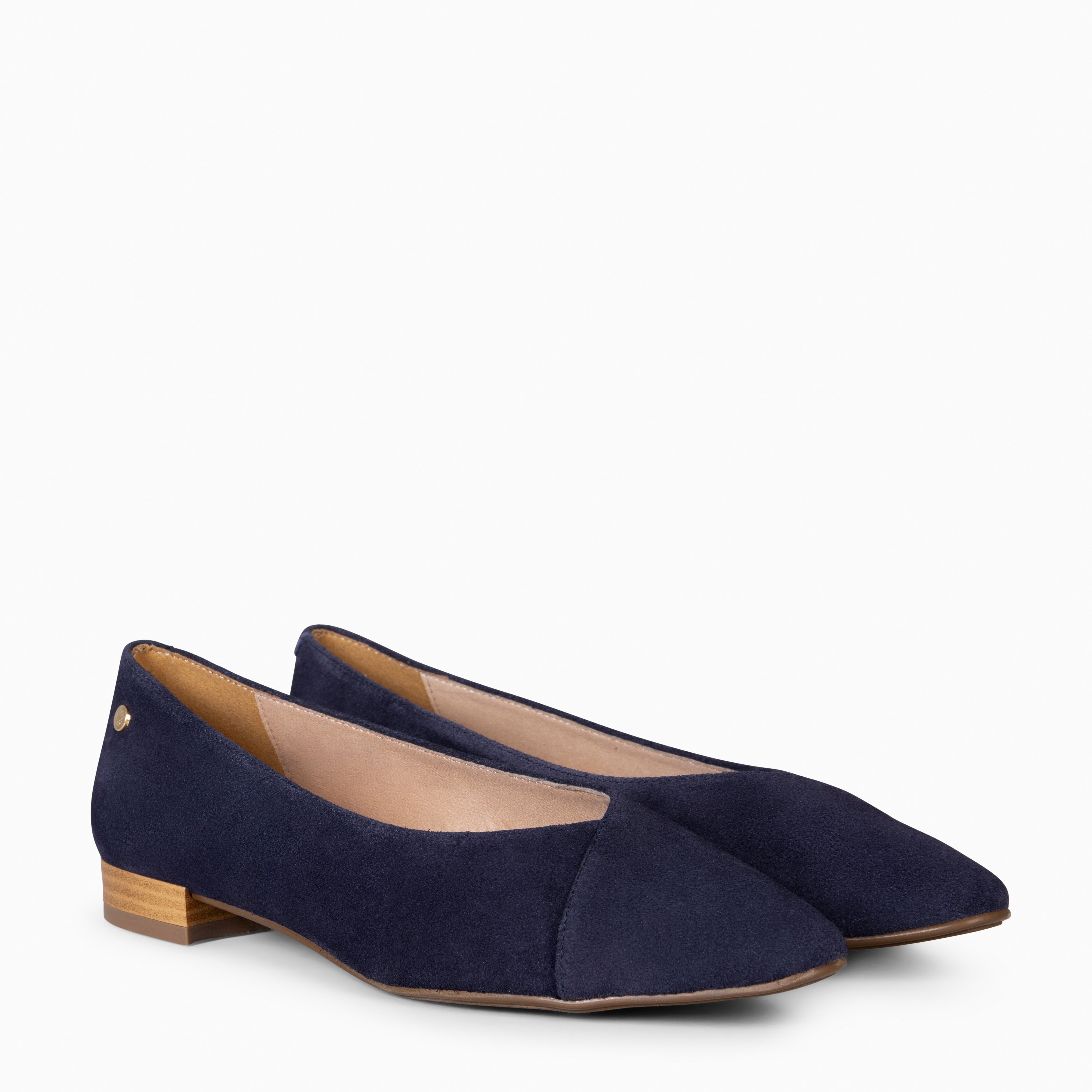 MARIE - Zapatos de tacón Bajo de punta fina AZUL MARINO - miMaO ®