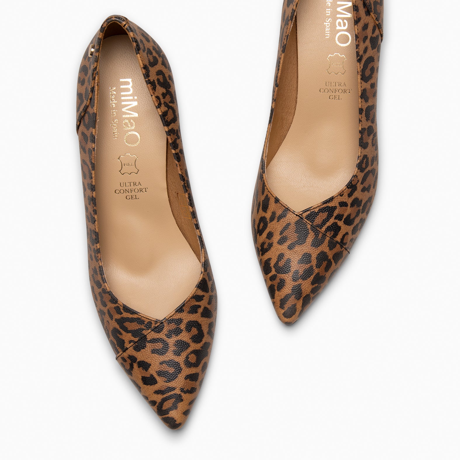 GLAM S - Zapatos de salón de tacón bajo LEOPARDO - miMaO ®