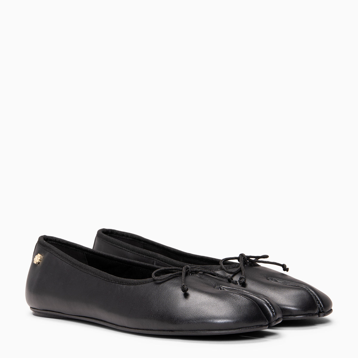 AMAYA - BLACK Tabi leather ballerinas