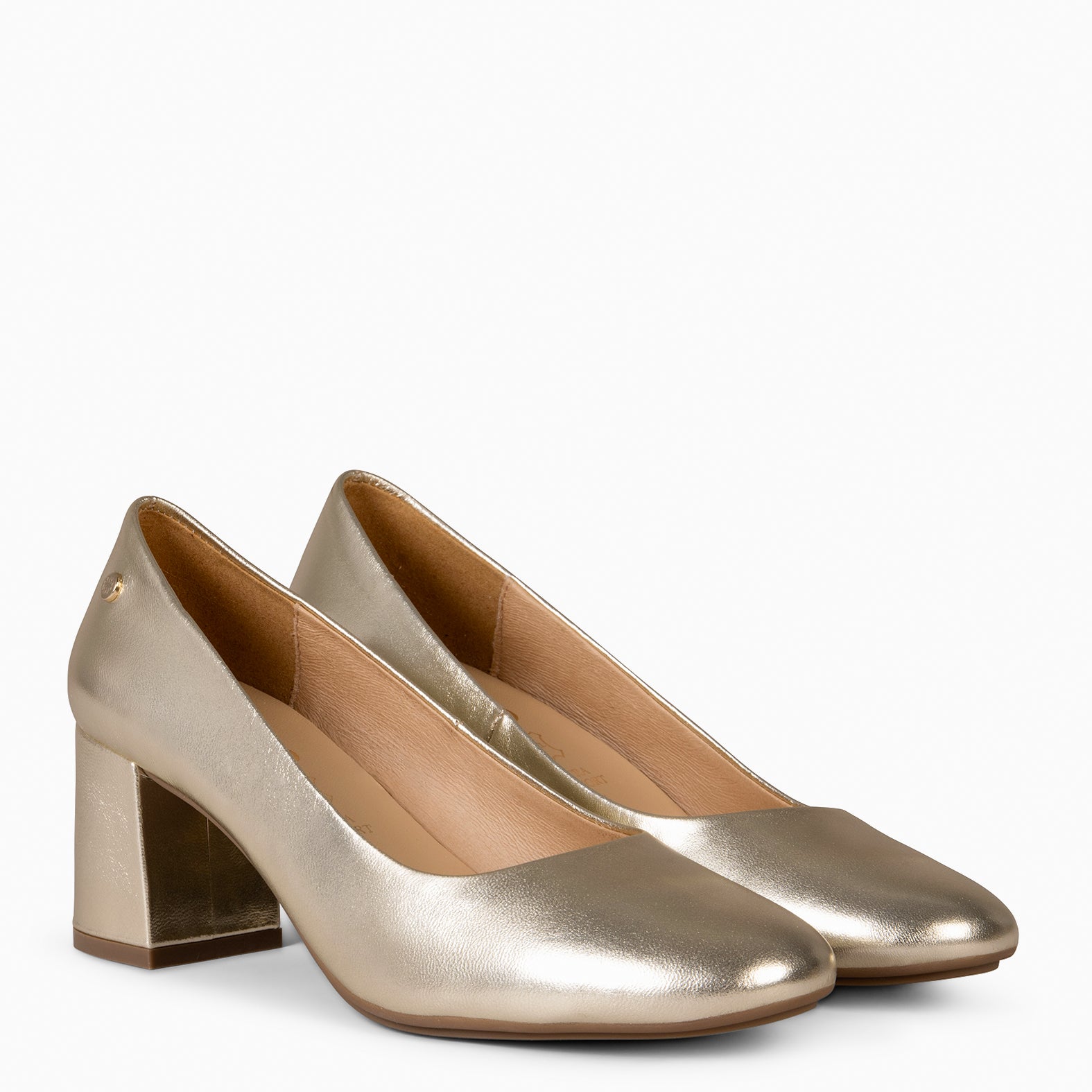 GRAN URBAN REDONDO – Zapatos de tacón medio de ante PLATINO - miMaO ®