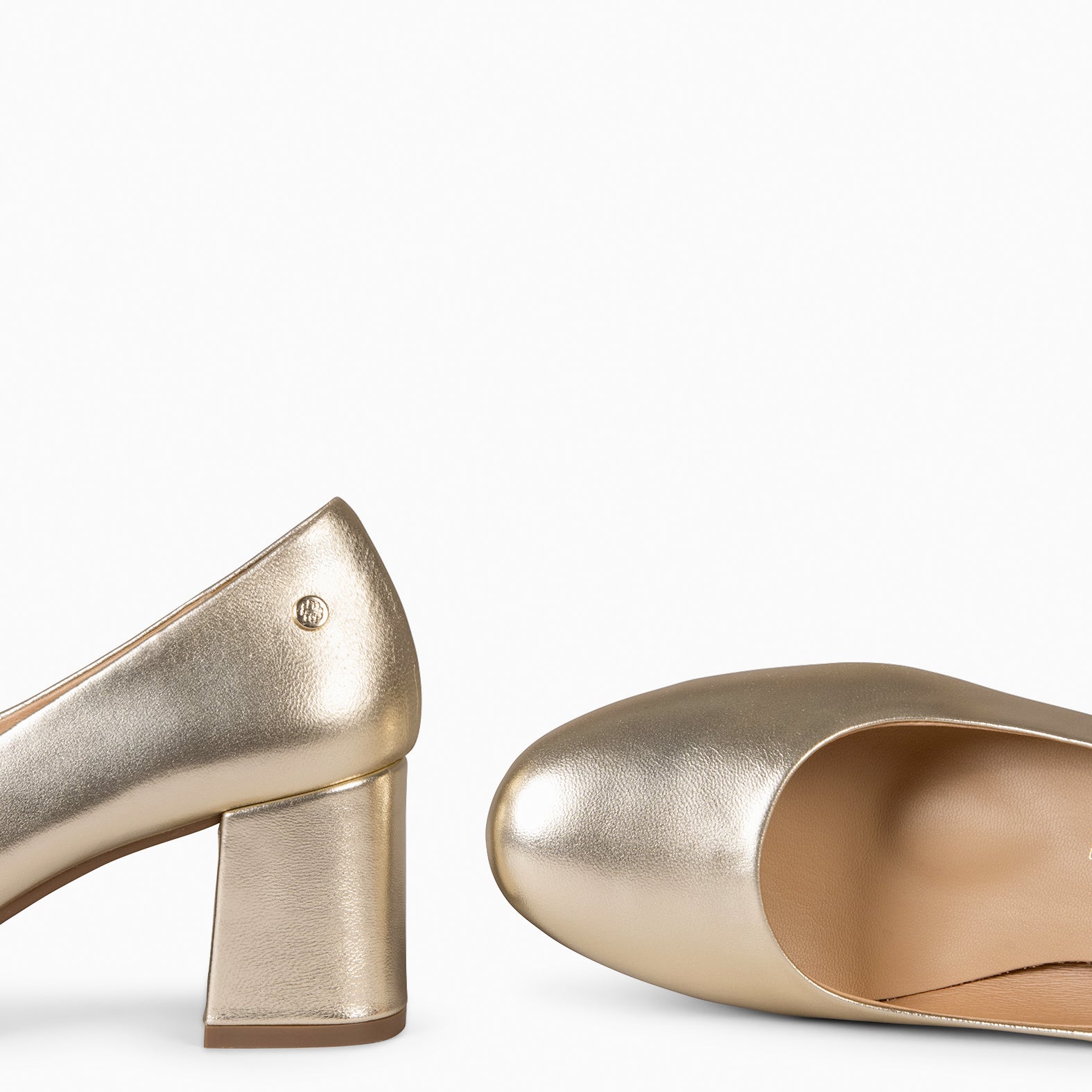 GRAN URBAN REDONDO – Zapatos de tacón medio de ante PLATINO - miMaO ®