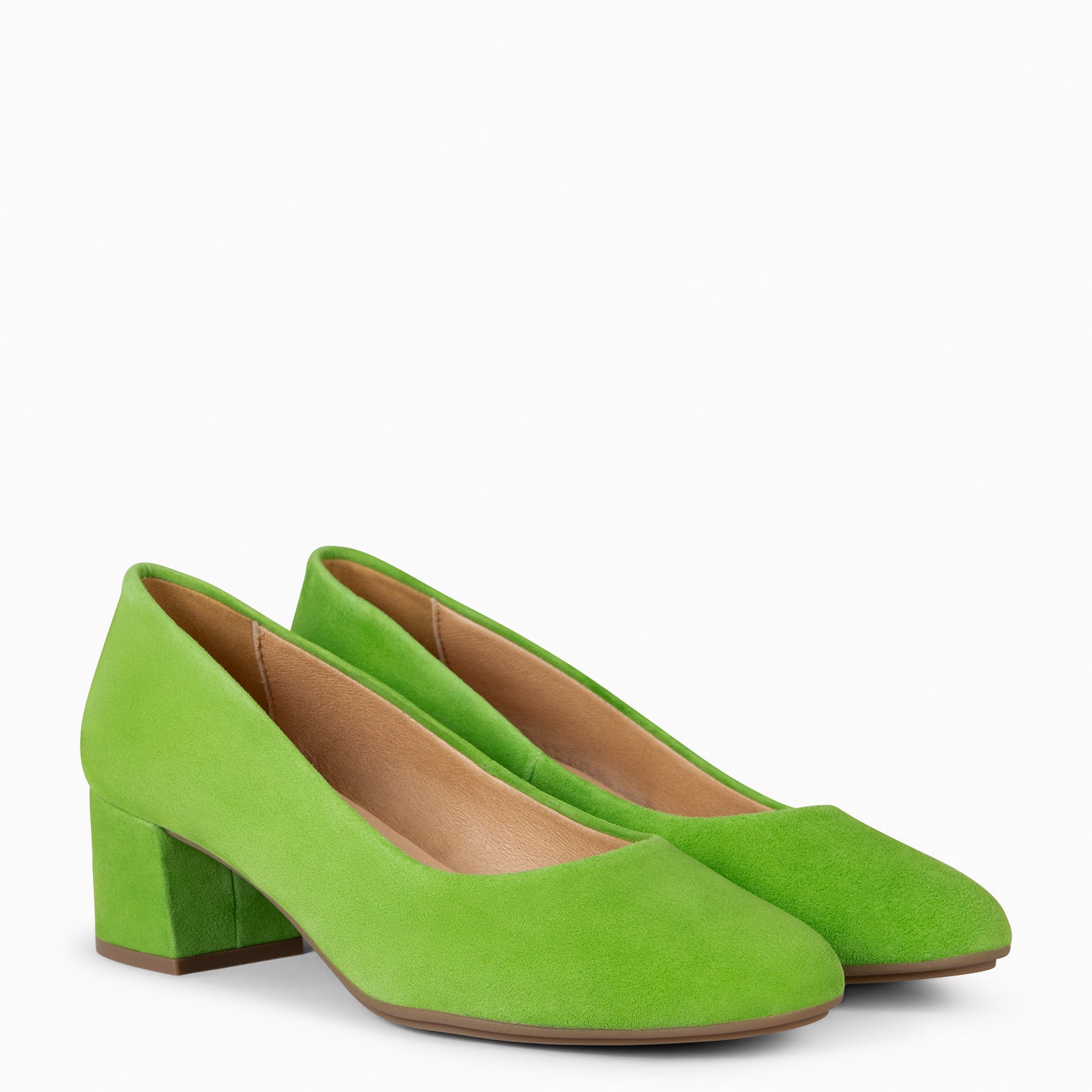 URBAN REDONDO - Zapatos de tacón bajo de ante VERDE - miMaO ®