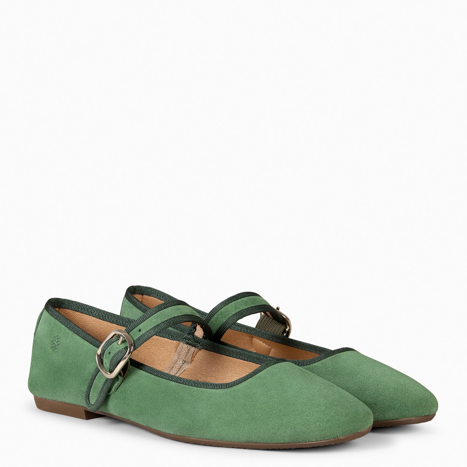 CLARA - Mercedita con puntera cuadrada VERDE - miMaO ®