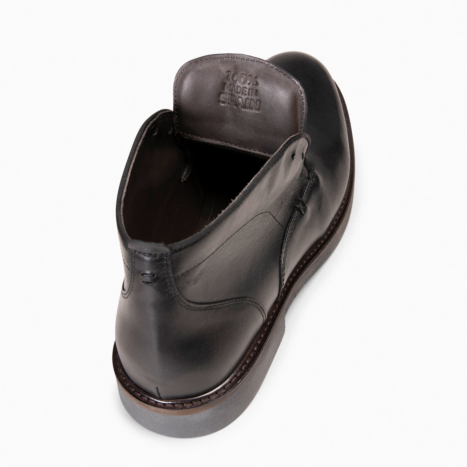 CERVANTES – Botín de hombre con cordones NEGRO - miMaO ®