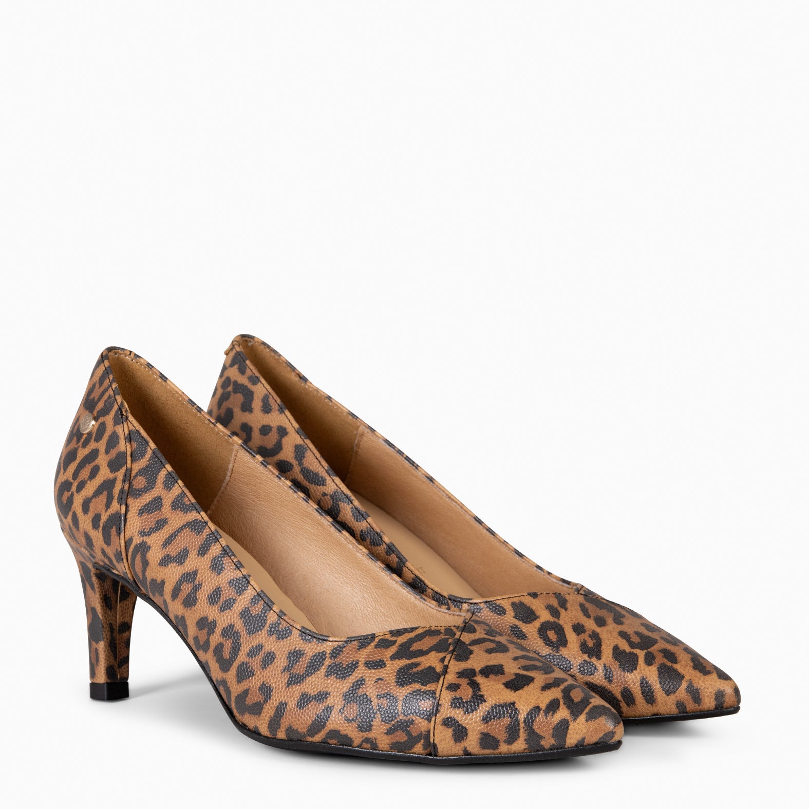 GLAM S - Zapatos de salón de tacón bajo LEOPARDO - miMaO ®