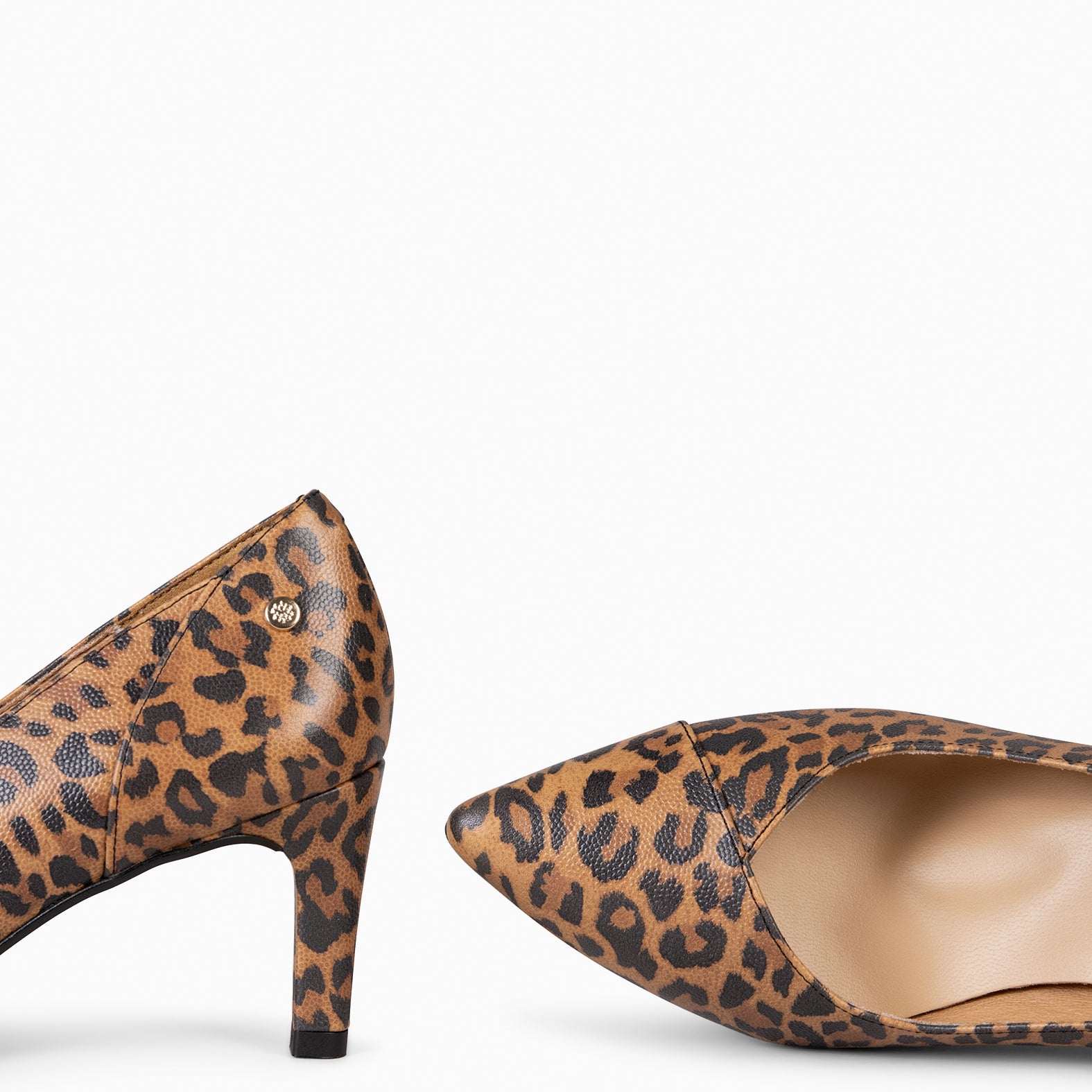 GLAM S - Zapatos de salón de tacón bajo LEOPARDO - miMaO ®