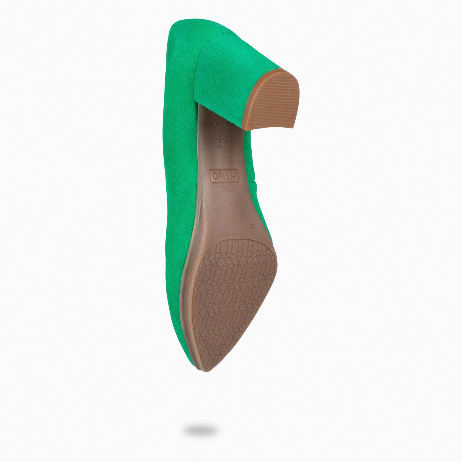 URBAN S - Zapato de tacón medio de ante VERDE - miMaO ®