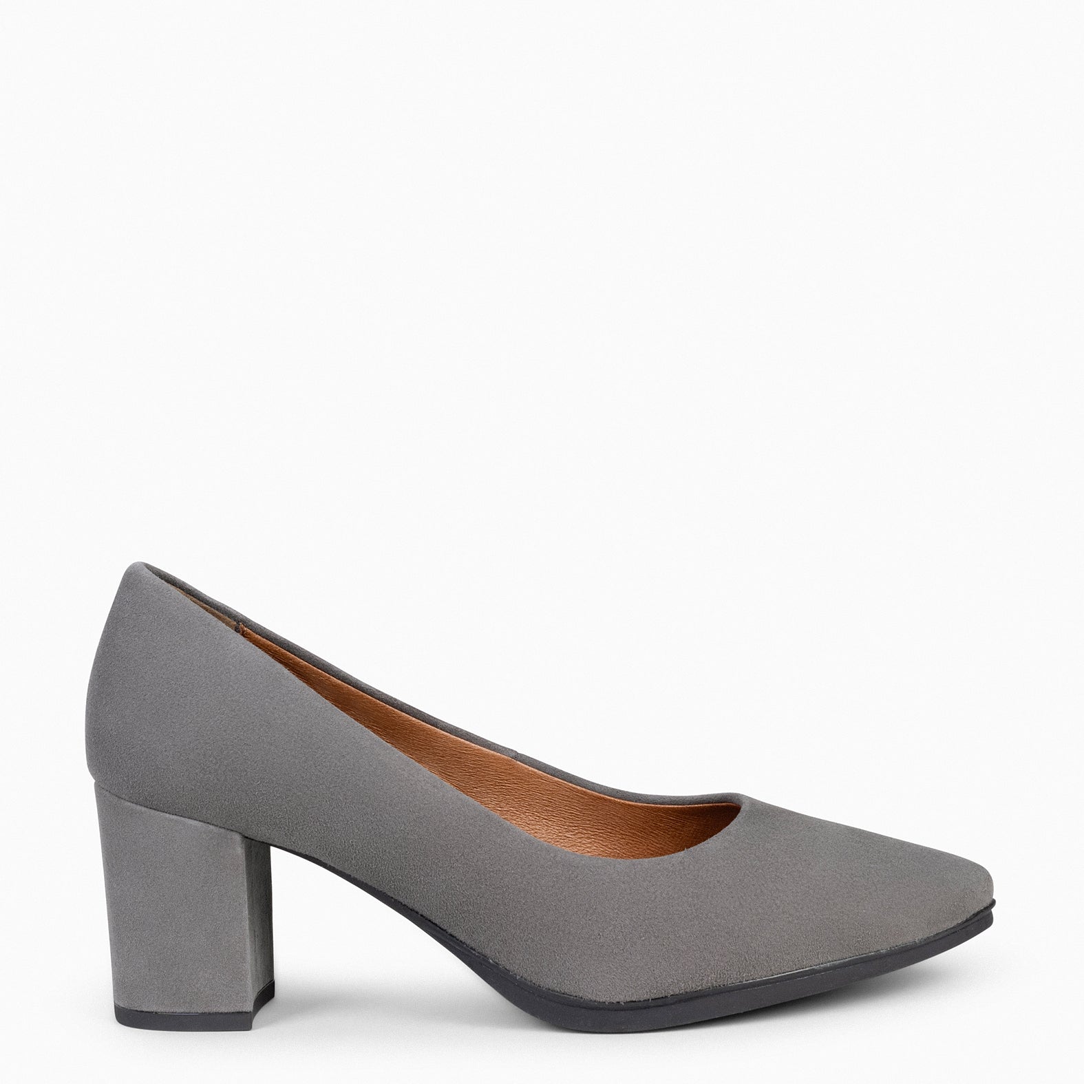 URBAN S - Zapatos de tacón medio de ante en GRIS - miMaO ®