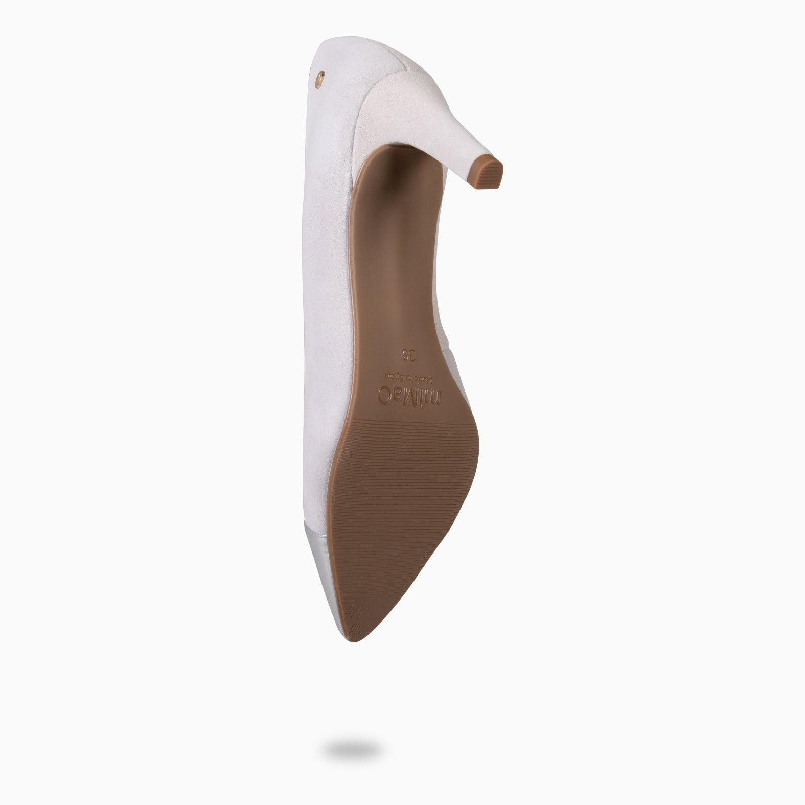 LILLY S – Sapato de salto com biqueira bicolor CINZENTO PÉROLA