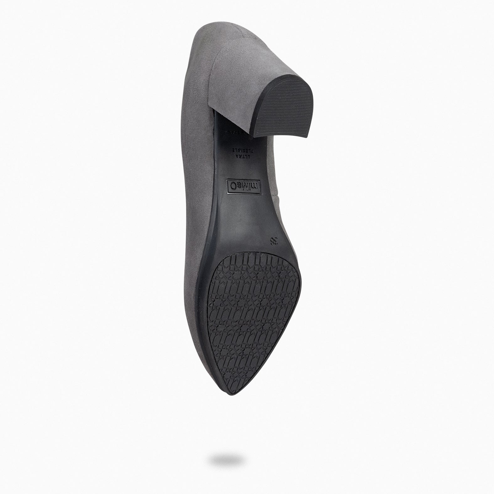 URBAN S - Zapatos de tacón medio de ante en GRIS - miMaO ®