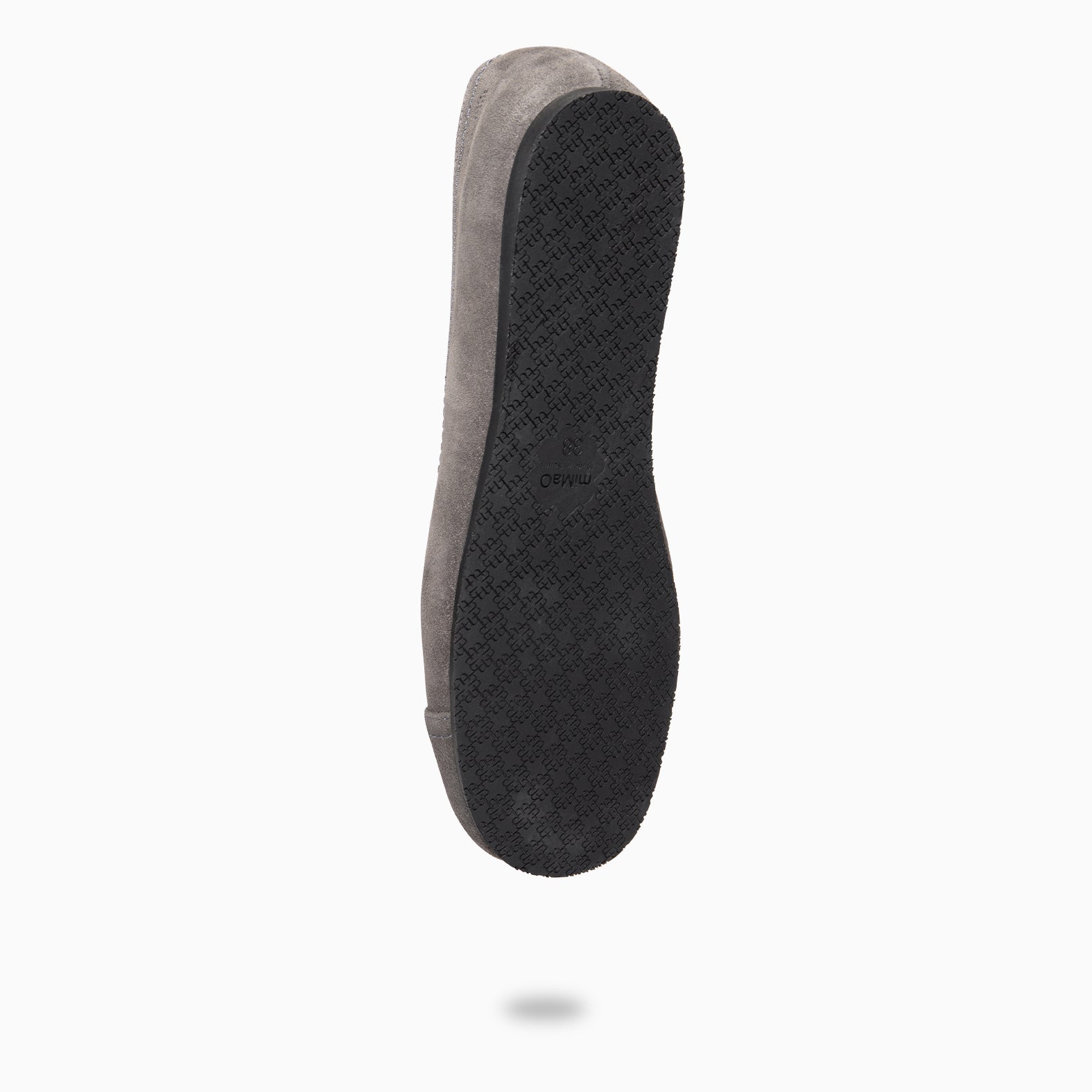 PLUMA - Bailarina baresoft de serraje en GRIS - miMaO ®