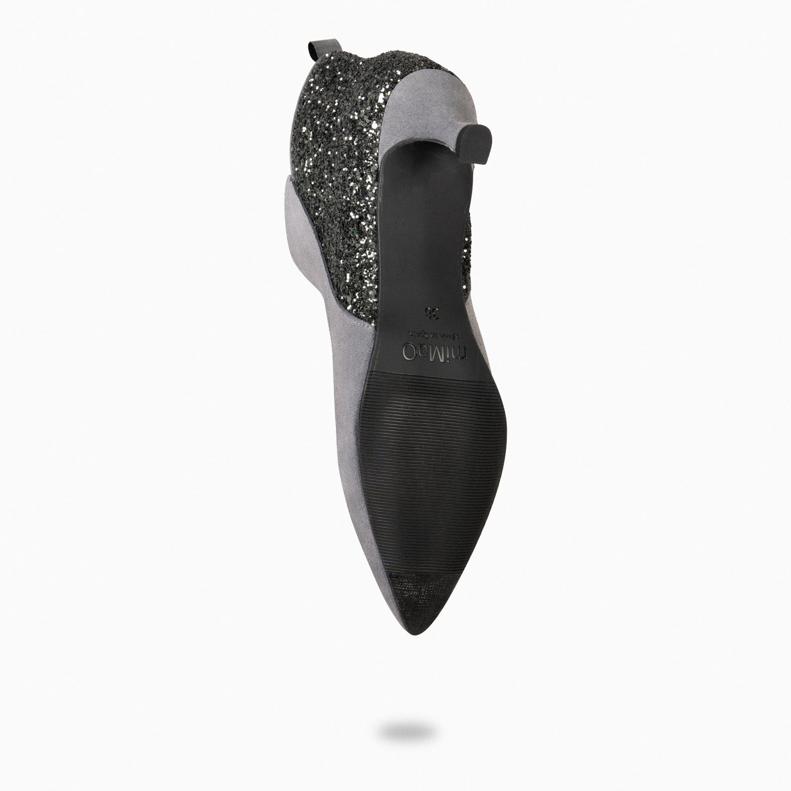 ROYAL GLITTER – GREY Low-heel booties