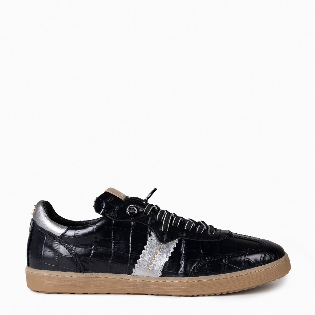 STÜDIO 01 - Baskets pour femme en daim NOIR CROCO