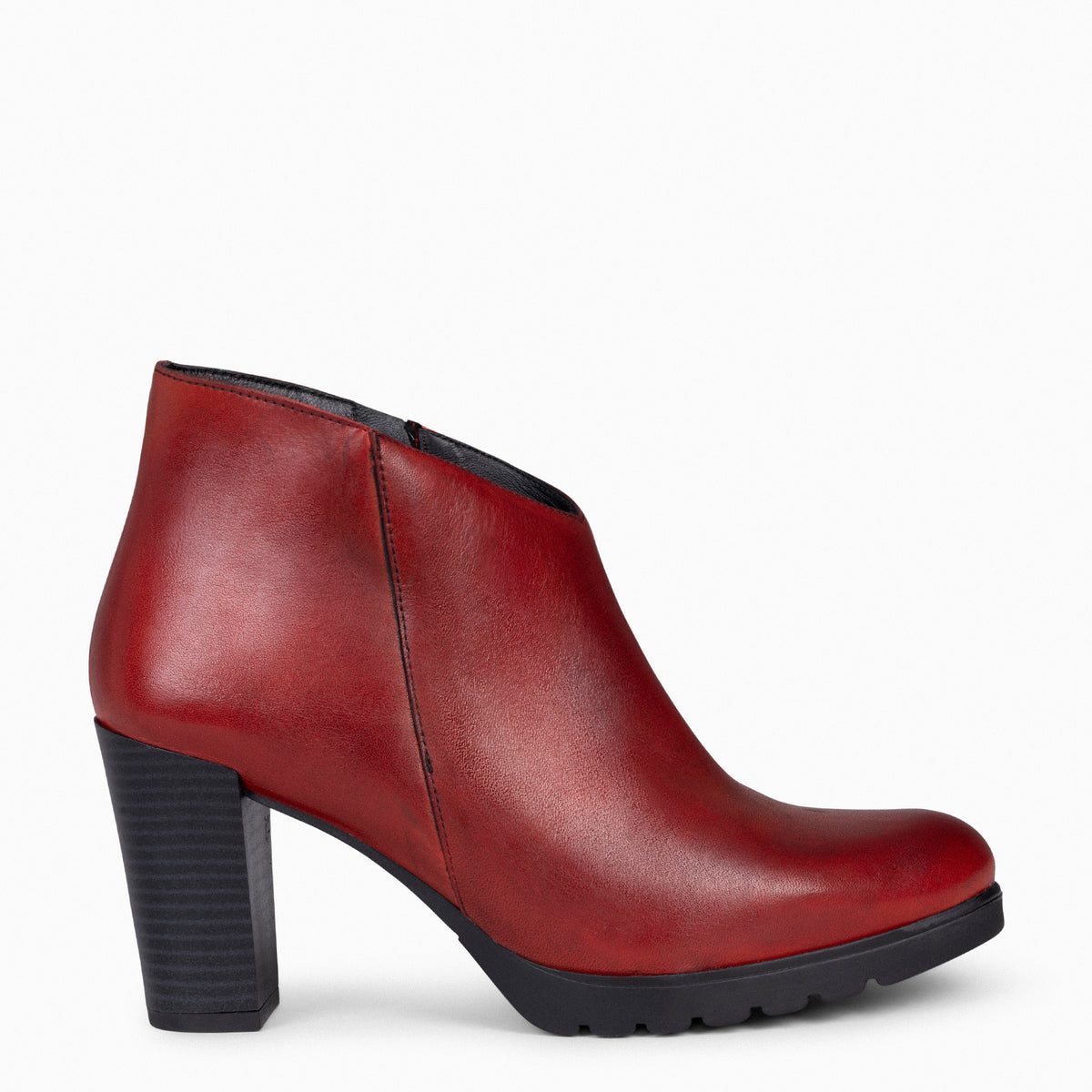 CLASSIC - Botines de Mujer con tacón ROJO