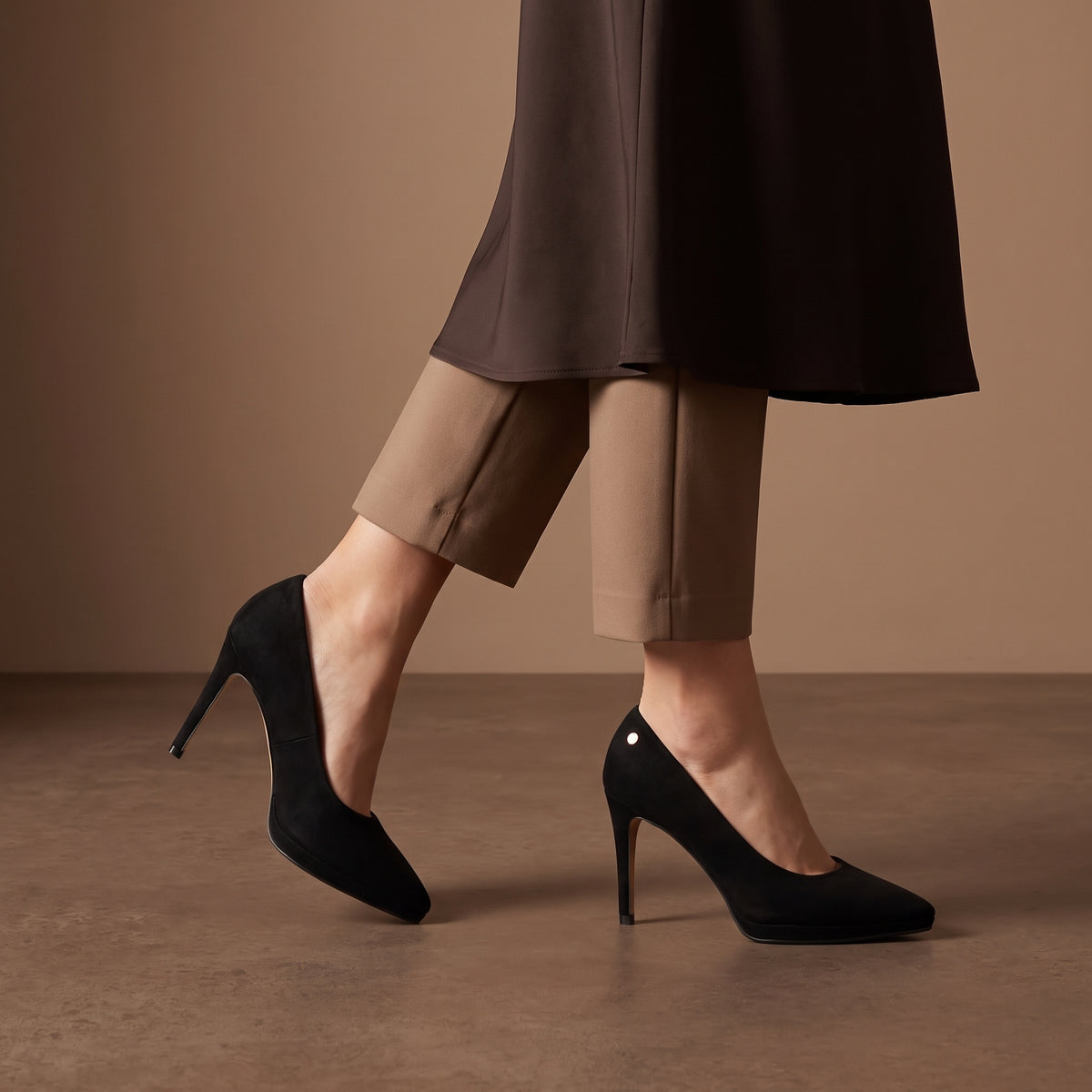 LAUREN - Zapato de tacón alto en piel NEGRO