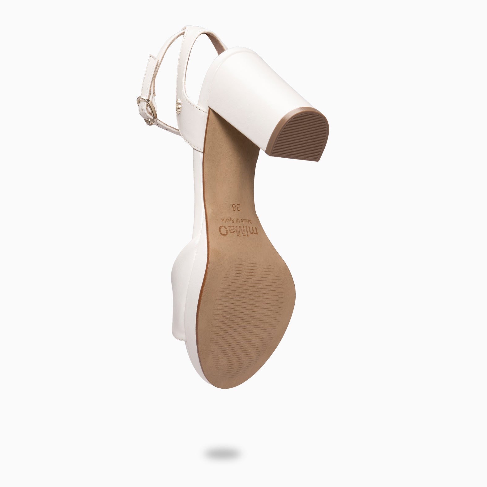 DALIDA - WHITE Slingback block heel sandals