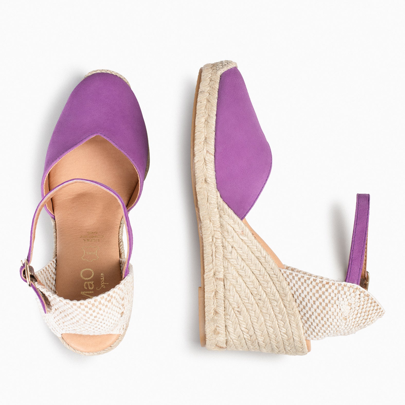 NERJA – Cuñas altas de esparto MORADO - miMaO ®