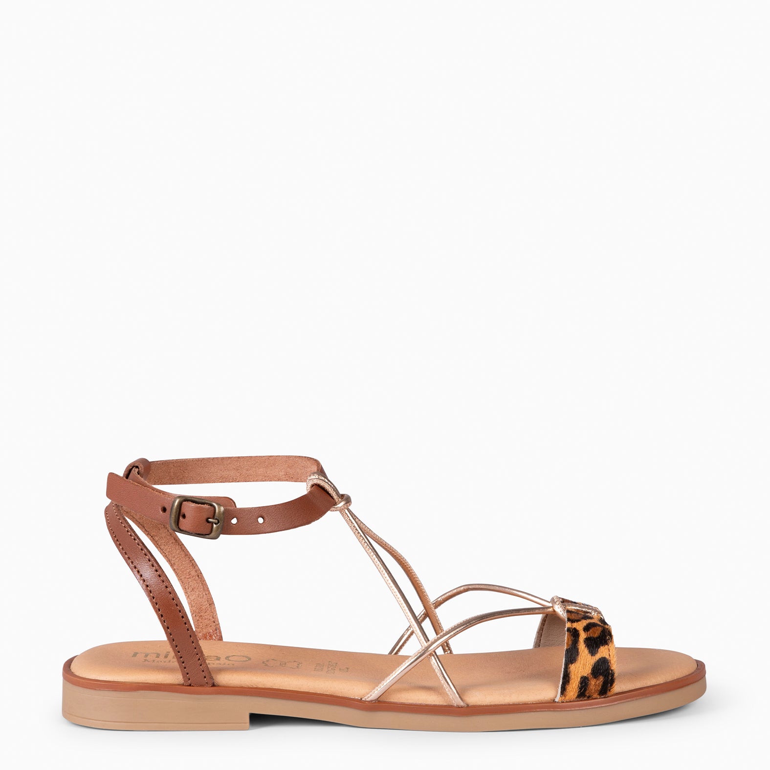 AMONET – Sandalias planas elegantes LEOPARDO - miMaO ®