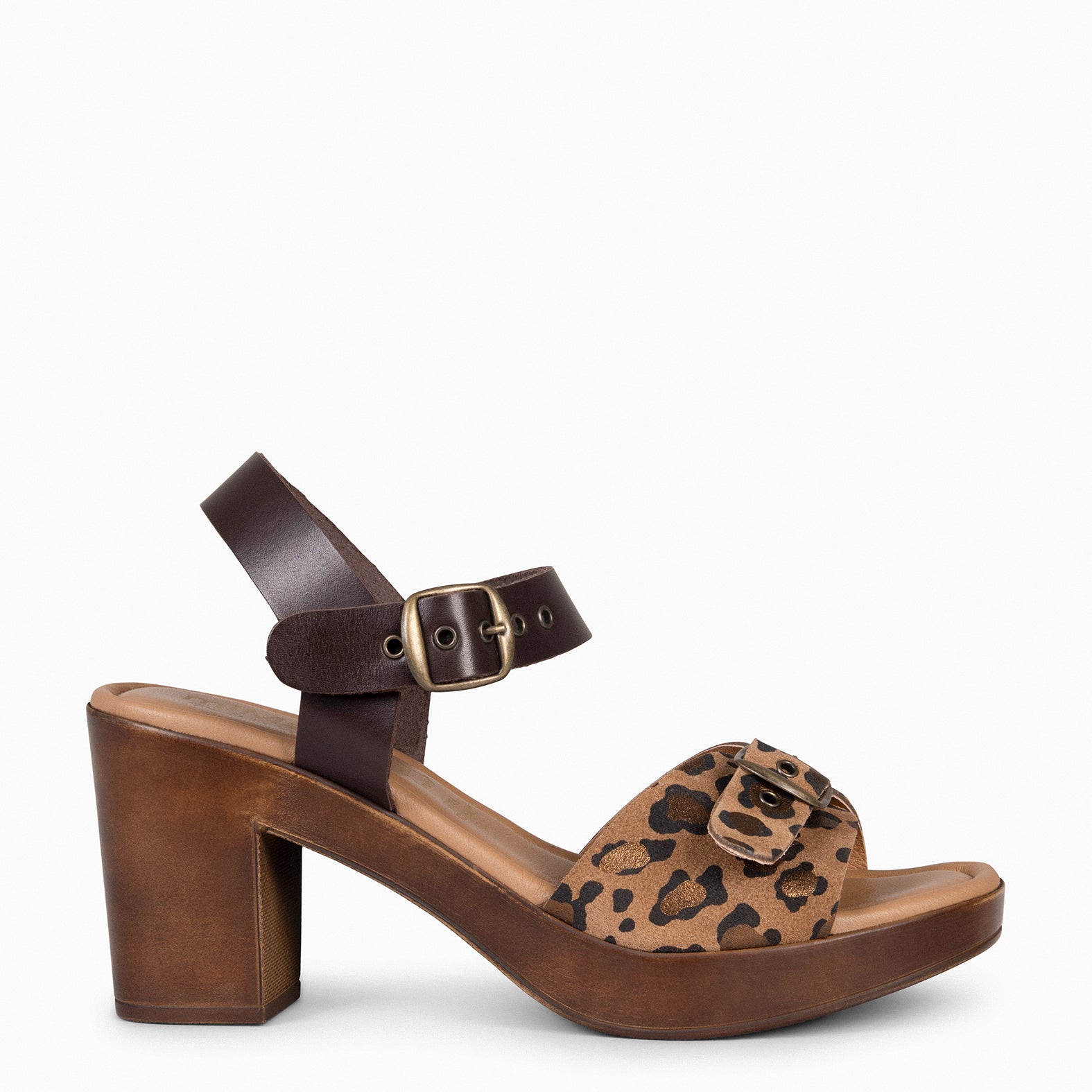 CLEO - Sandalia con hebilla LEOPARDO - miMaO ®