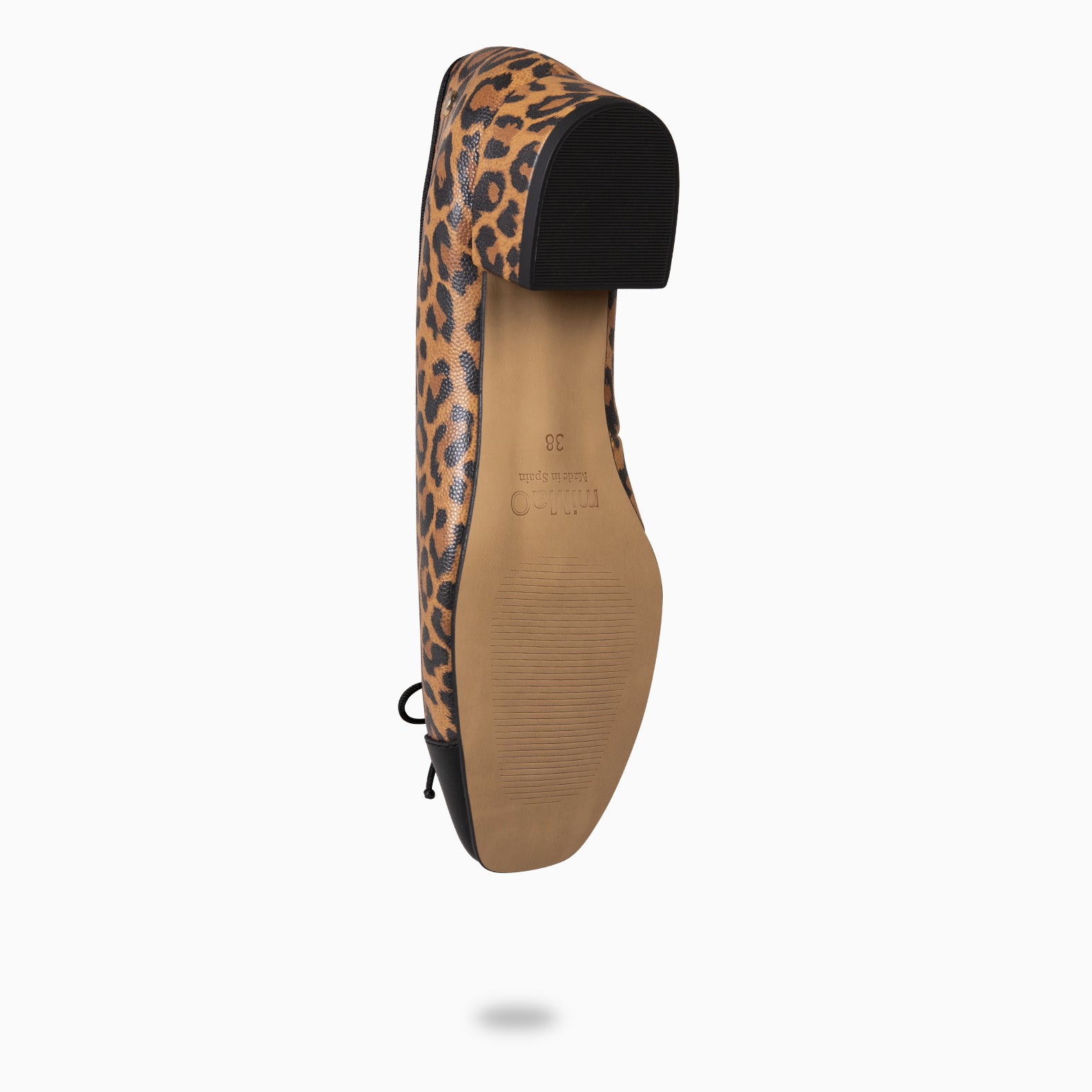 GLAMOUR – Bailarinas con tacón y puntera de napa LEOPARDO - miMaO ®