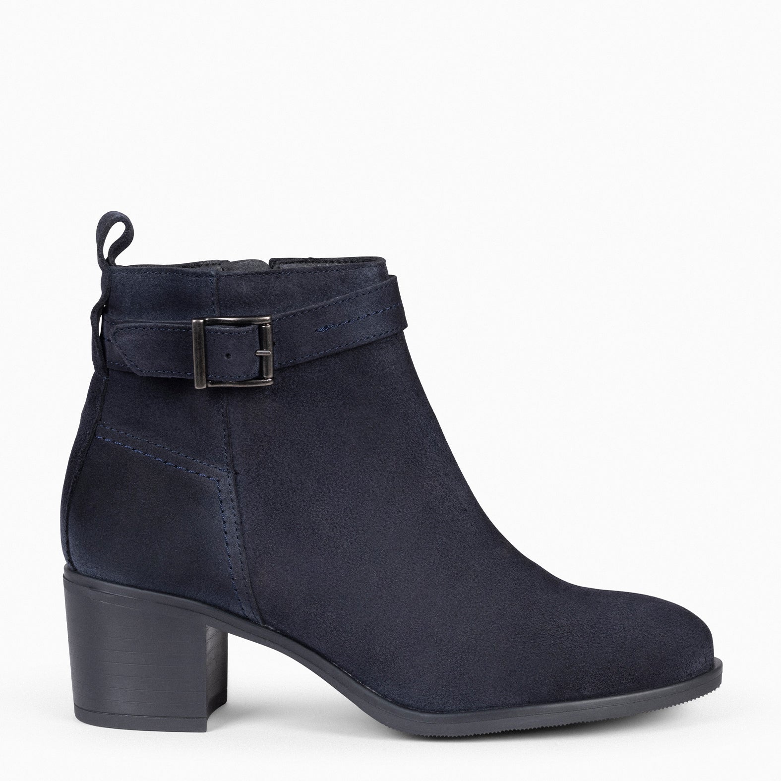 SEATTLE - NAVY Women suede leather booties