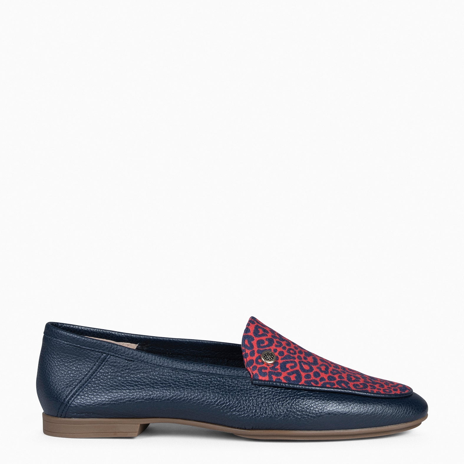 STYLE SAUVAGE - Mocasín tacón bajo MARINO