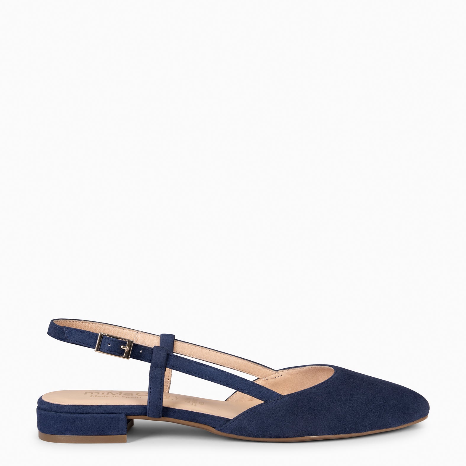 BRUNCH – Zapatos Planos Destalonados MARINO