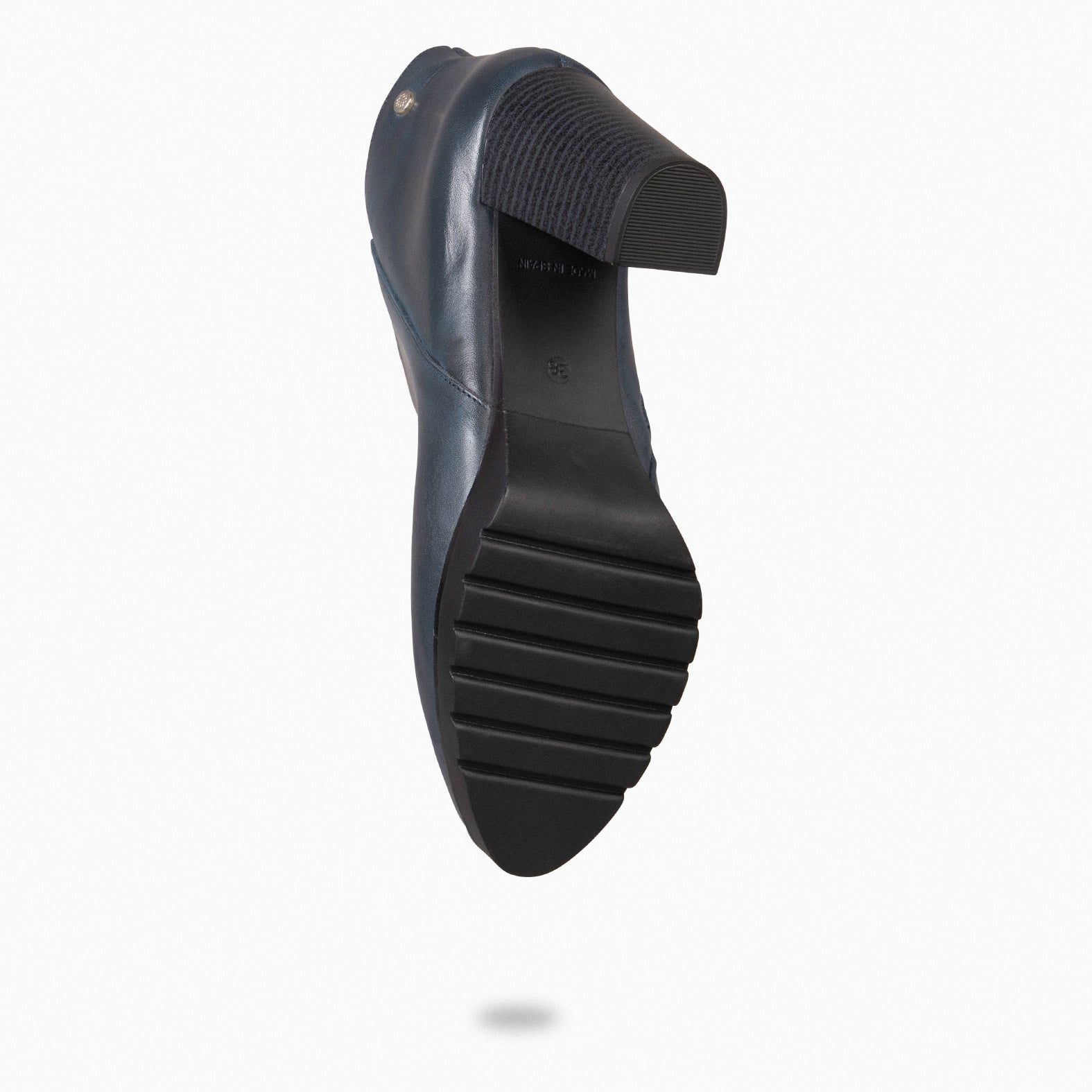 CLASSIC - Botines de tacón de piel MARINO