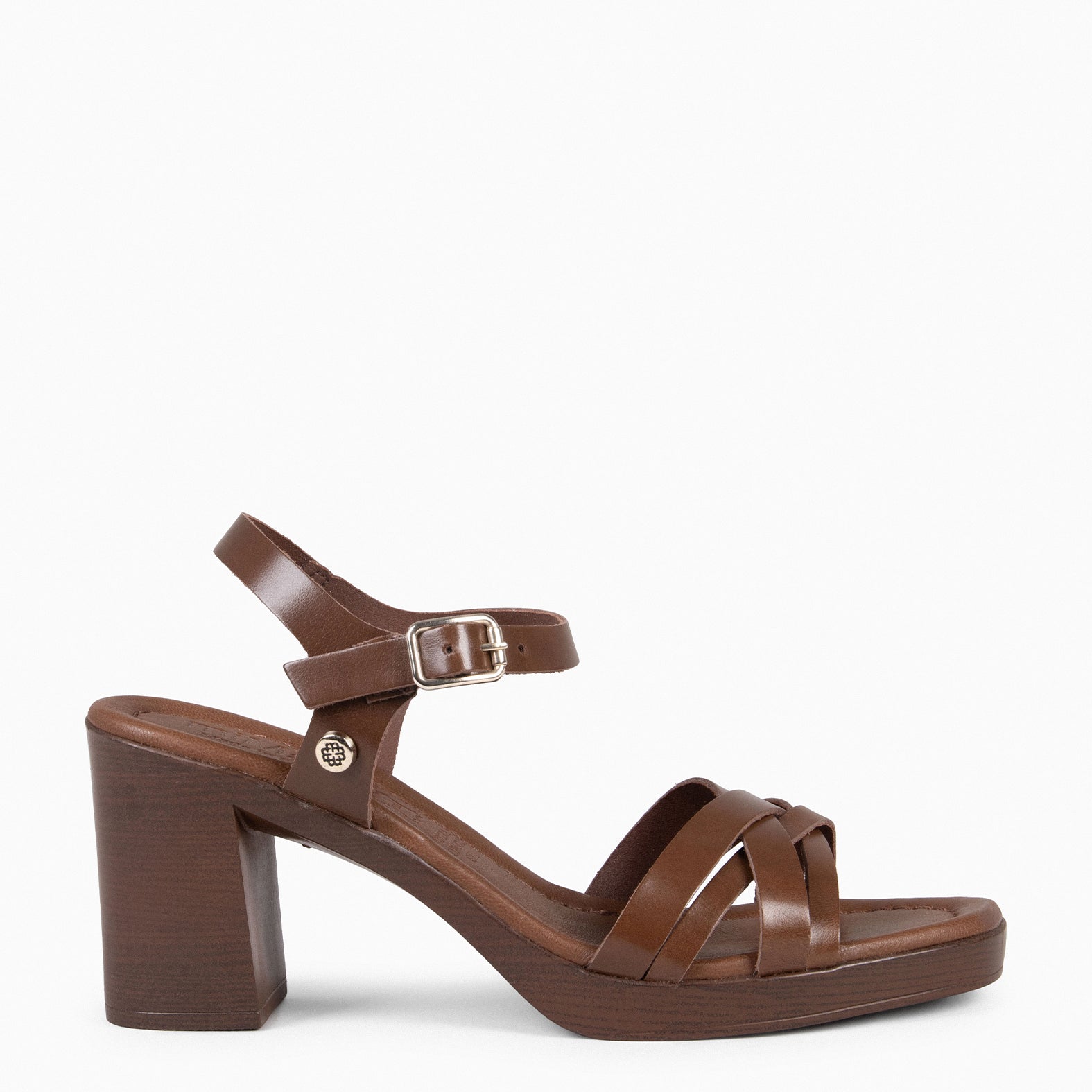 AROA - Sandalias tacón Alto MARRÓN - miMaO ®