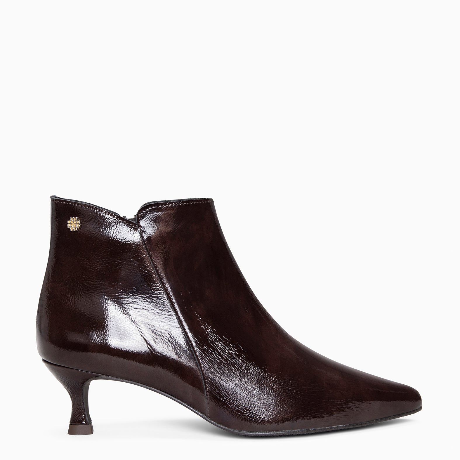 ROYAL – Botines tacón bajo MARRON - miMaO ®