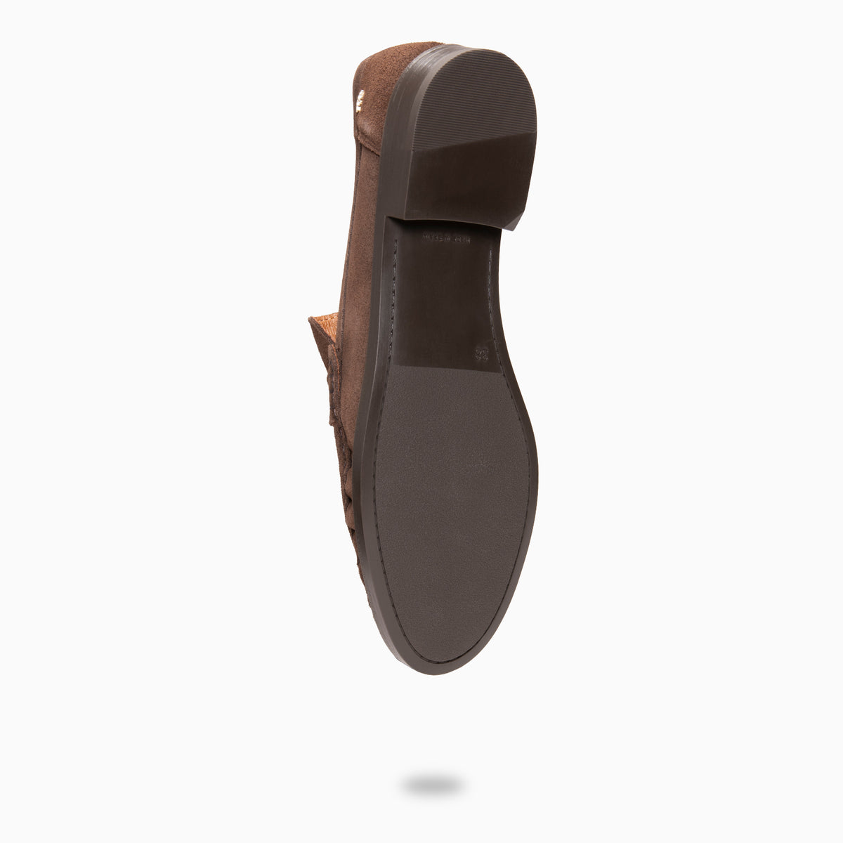 TOKIO - Mocasín en piel de serraje MARRON