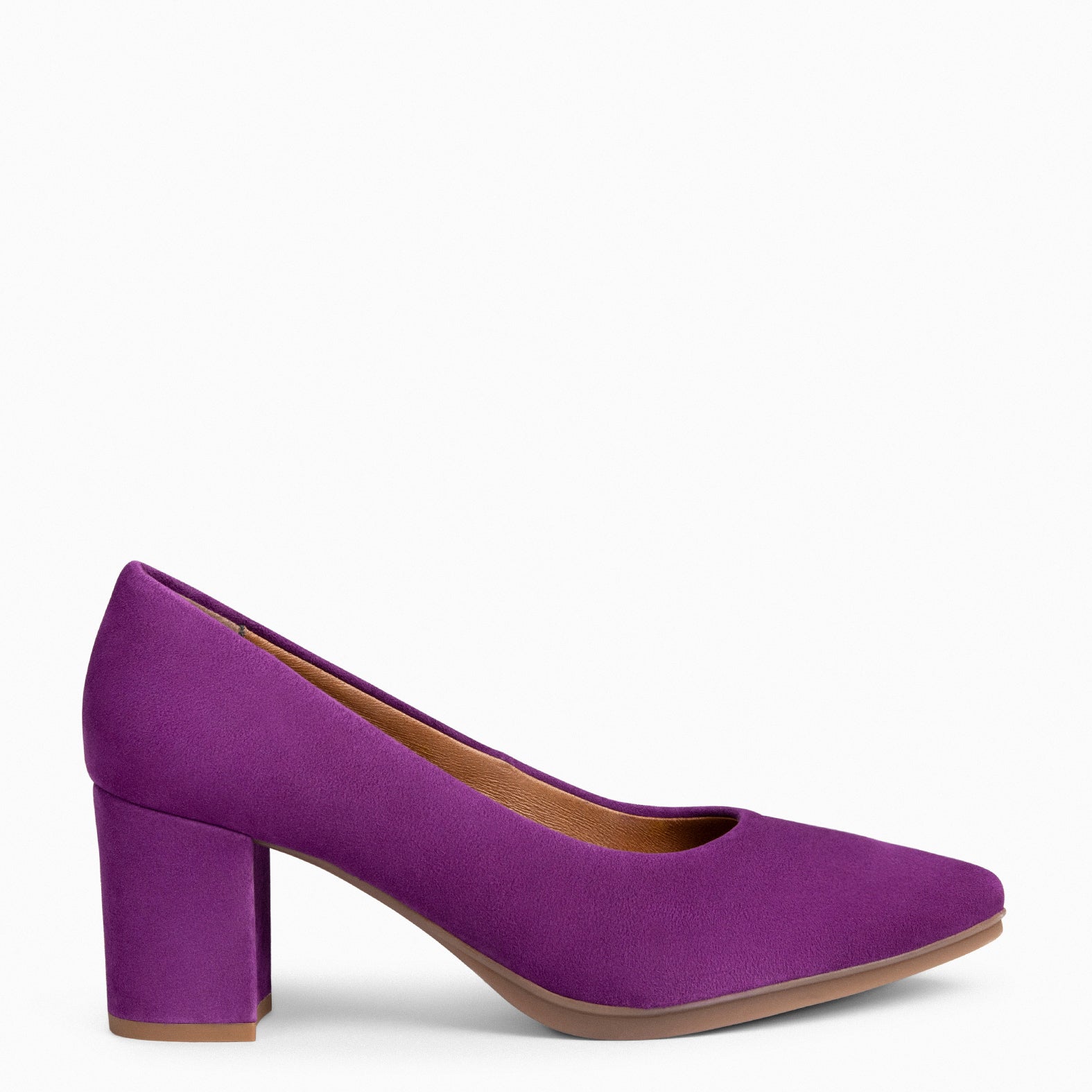 URBAN S - Zapatos de tacón medio de ante en VIOLETA - miMaO ®