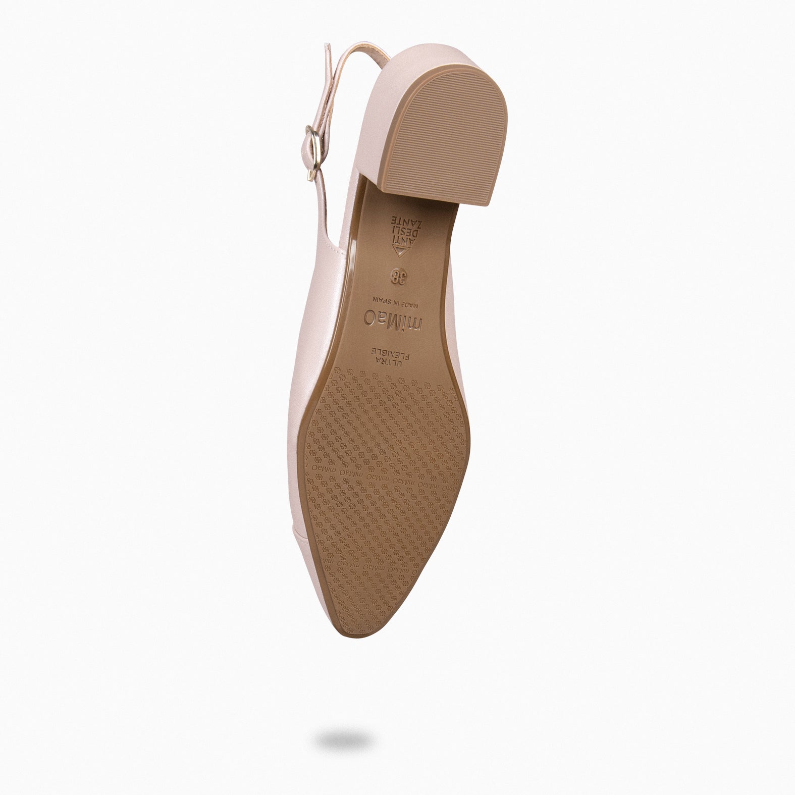 MARTINA - Slingbacks en cuir NACRE