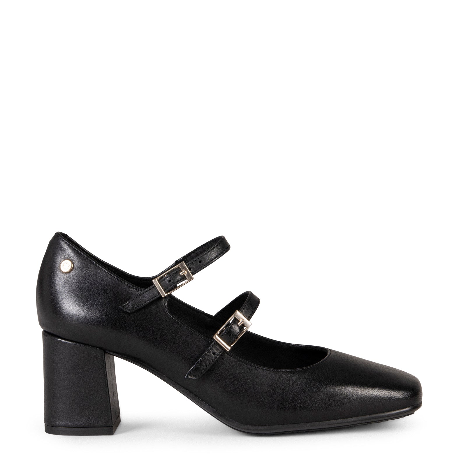 FEBRIS - Zapatos de piel con doble pulsera NEGRO - miMaO ®