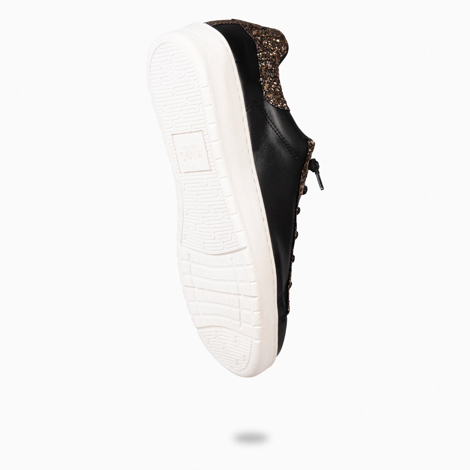 TOULOUSE - Zapatillas cordones elásticos NEGRO GLITTER - miMaO ®