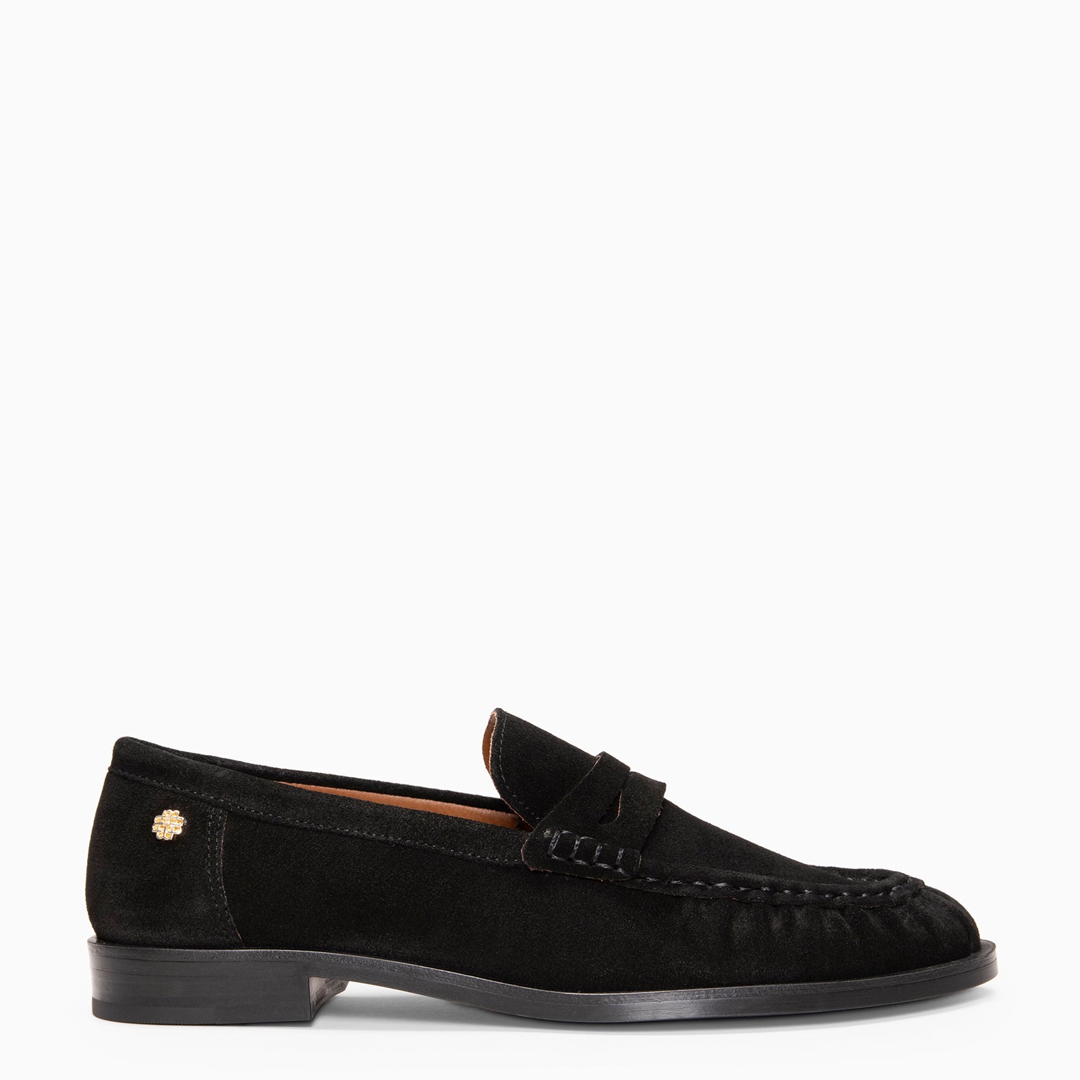 TOKIO - Mocasín en piel de serraje NEGRO