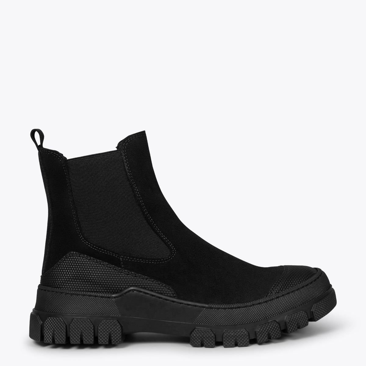 BROOKLYN - Botines track NEGROS con puntera de goma