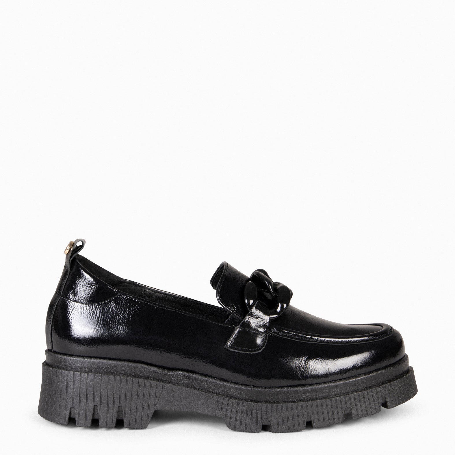 LOLA - Mocasín NEGRO con suela track - miMaO ®