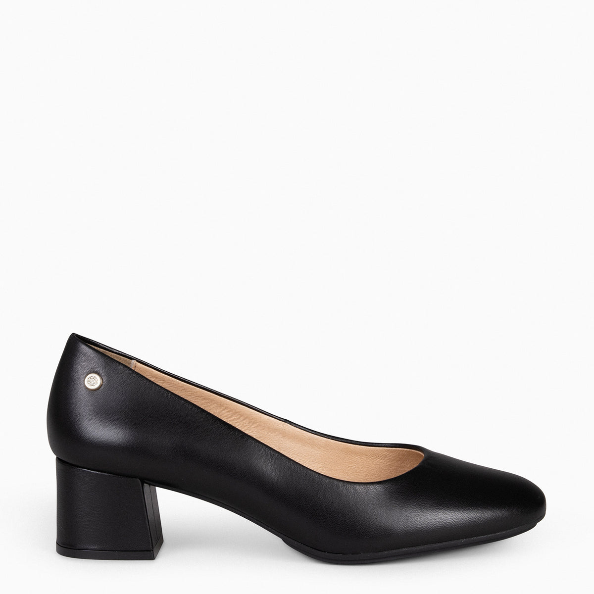 URBAN REDONDO SALÓN – Zapatos de tacón bajo de napa NEGRO