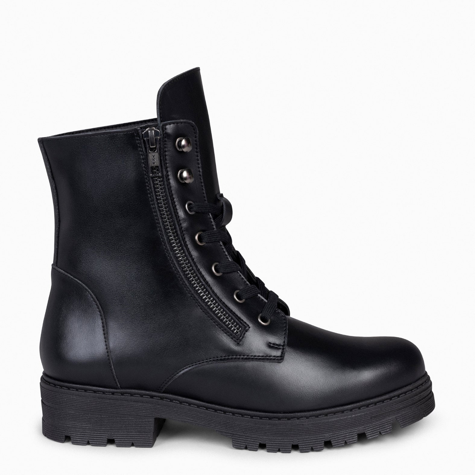 MILITAR – Botas militares de mujer NEGRO - miMaO ®