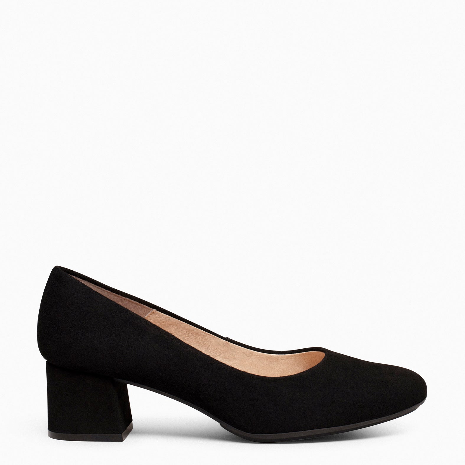 URBAN REDONDO - Zapatos de tacón bajo de ante NEGRO - miMaO ®