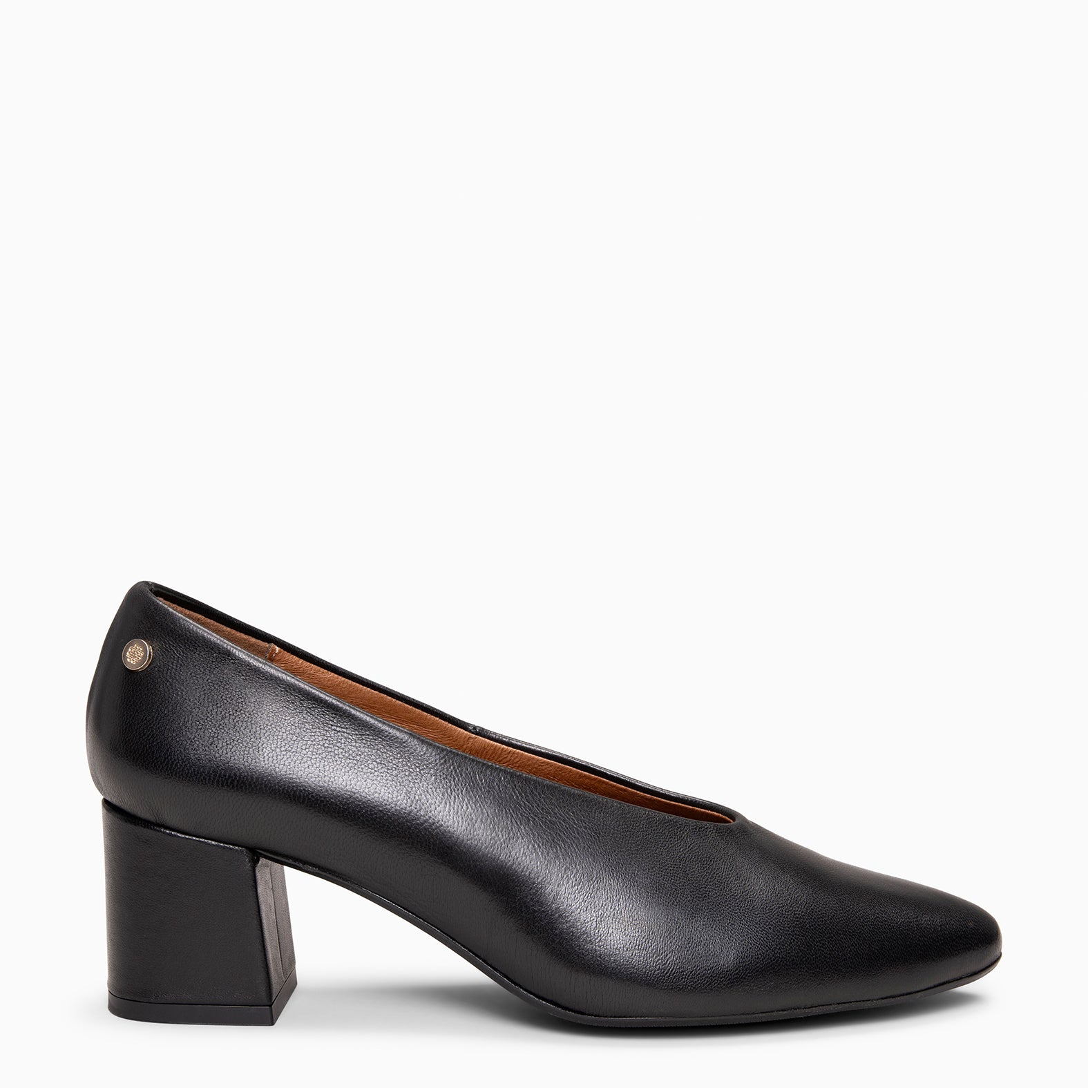 URBAN STYLE NAPA - Zapato de tacón ancho en piel NEGRO - miMaO ®