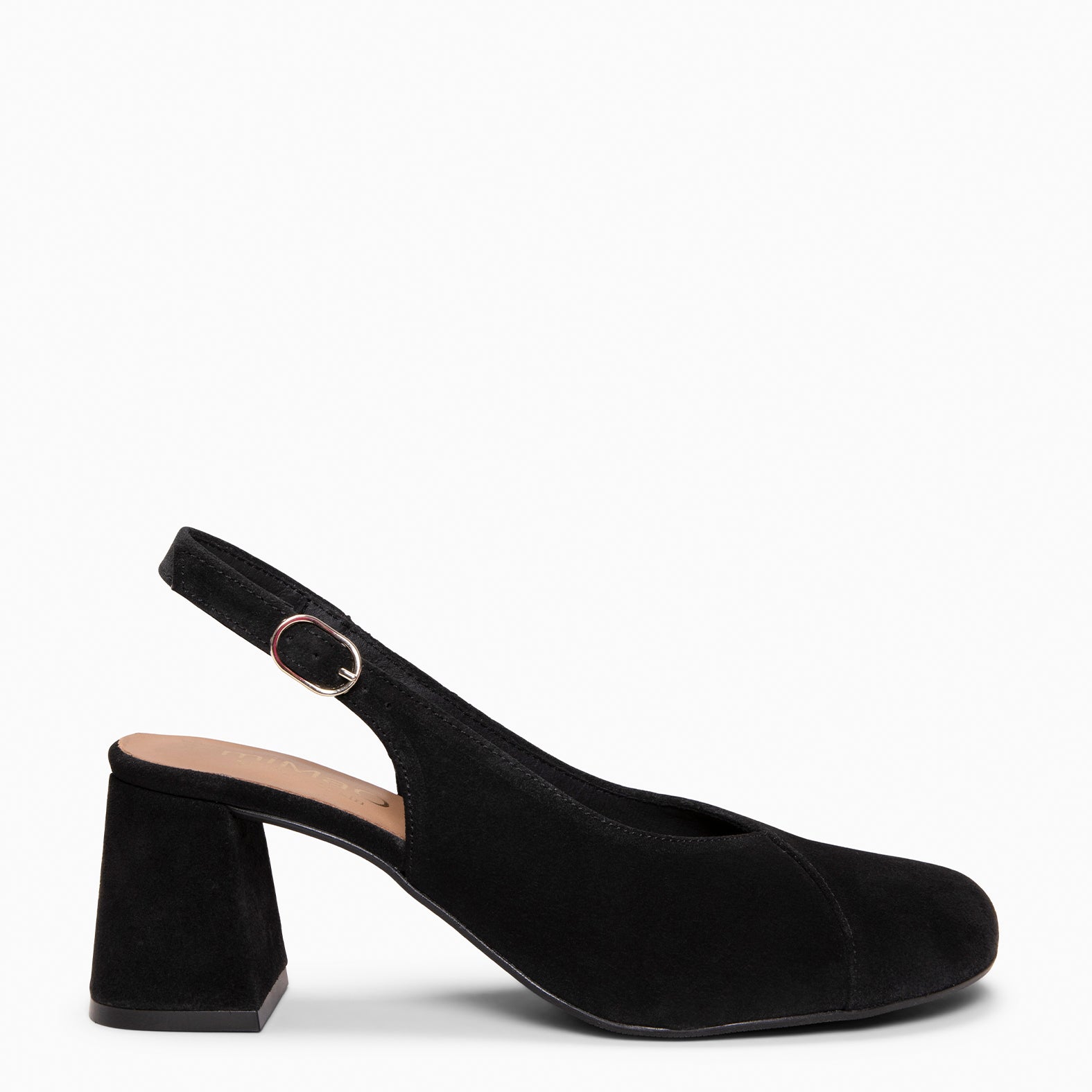 VEGA - Zapato de tacón ancho destalonado NEGRO - miMaO ®