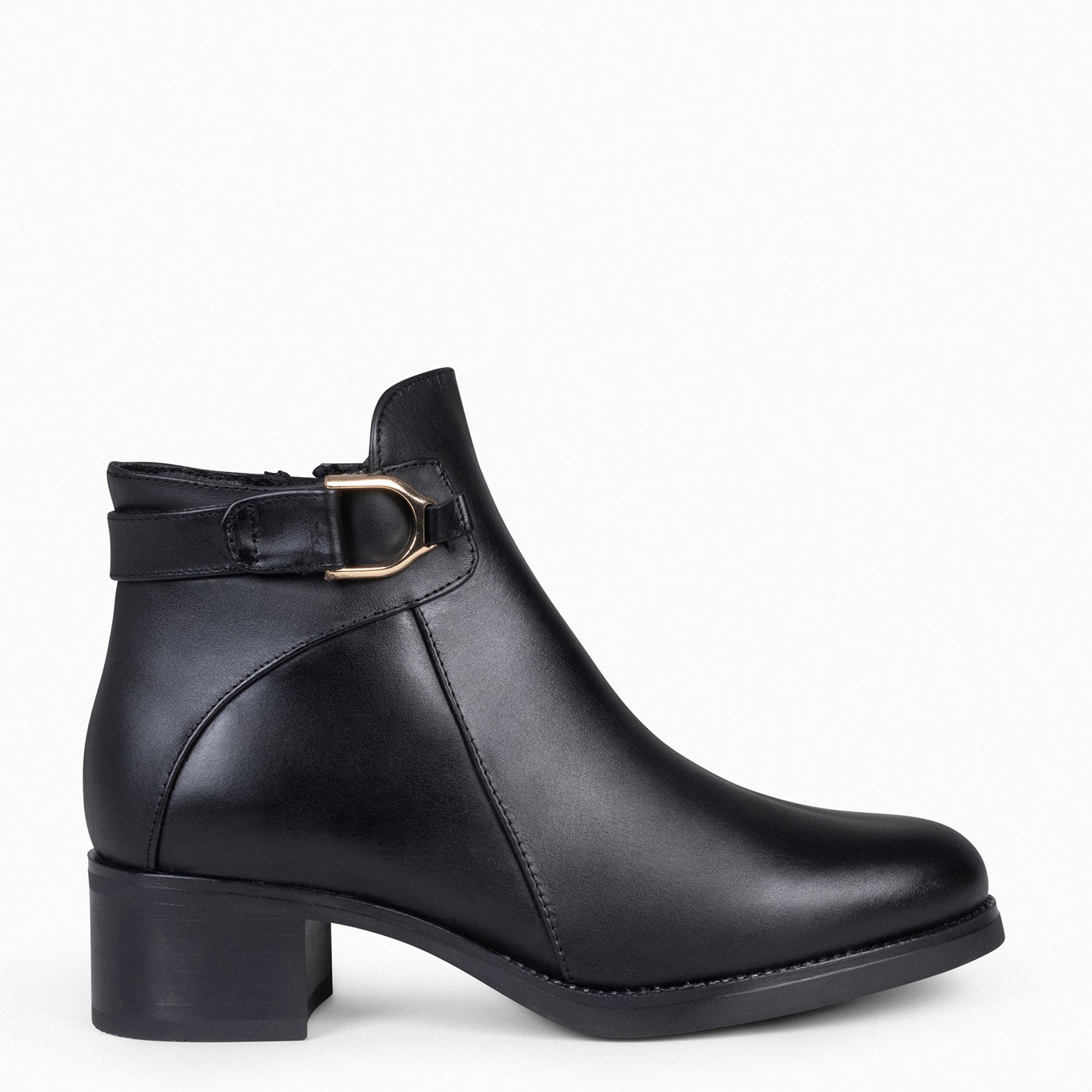 CARDIFF – BLACK Women leather booties