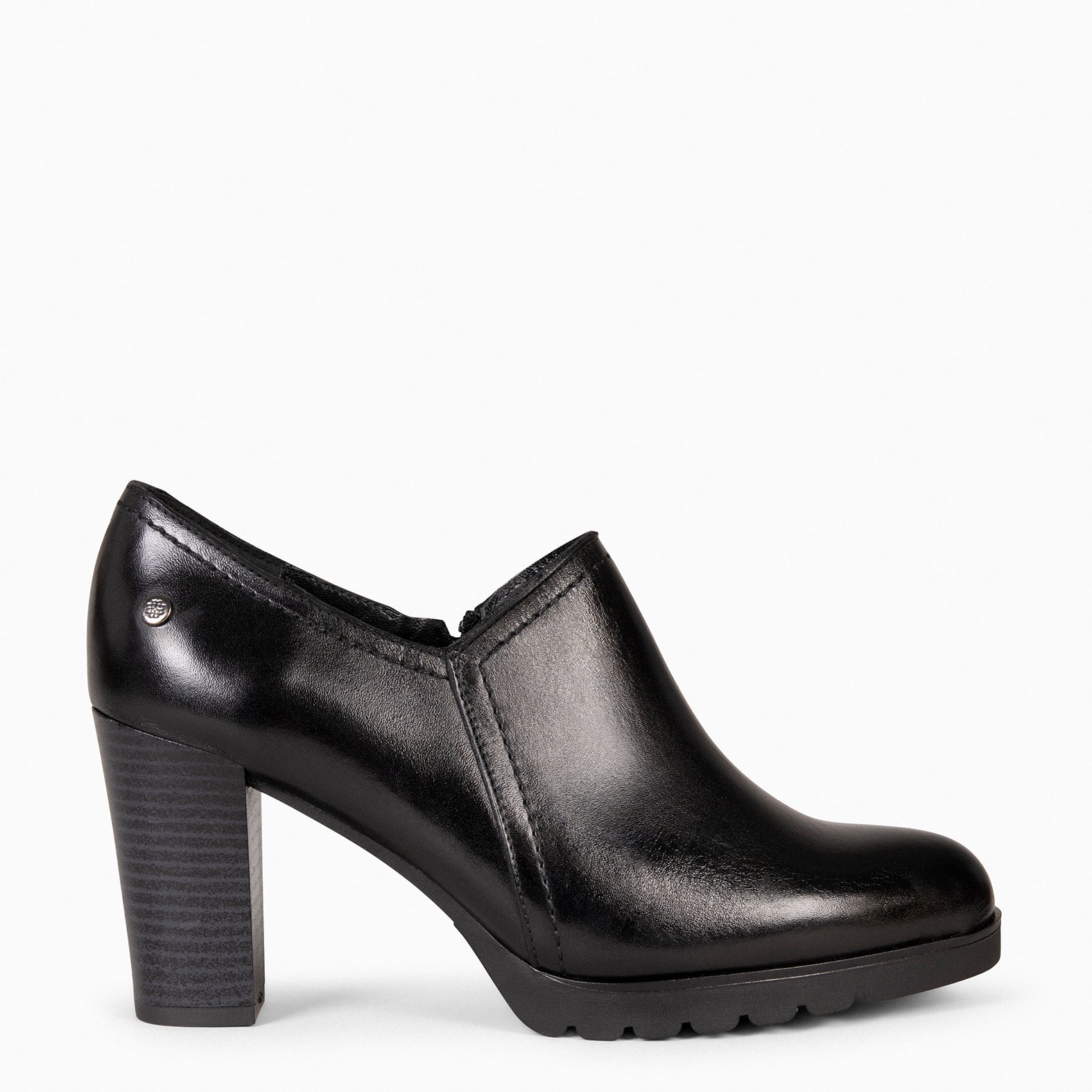 DAYANA - Botines de tacón alto de piel NEGRO