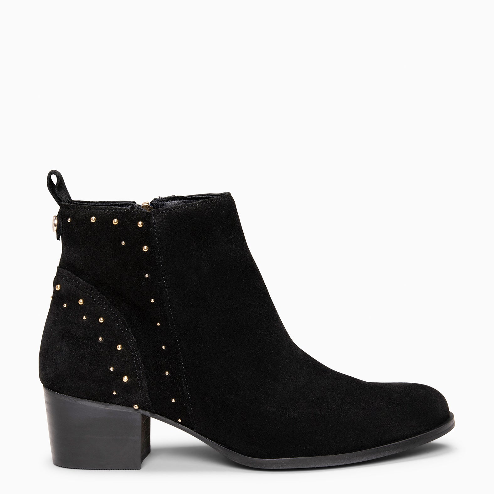 DUSTY – Botines de serraje con tachas NEGRO - miMaO ®