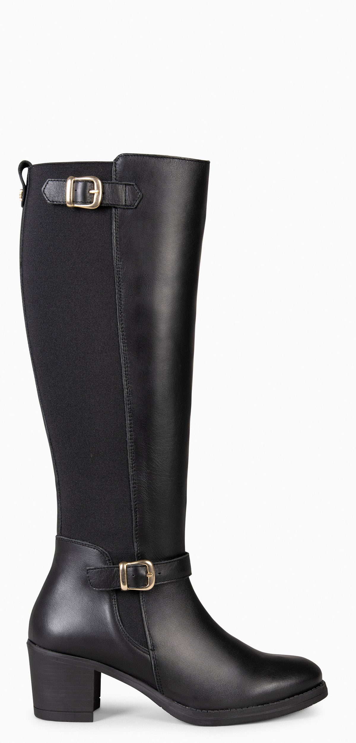 SENA - BLACK Boots with elastic shaft