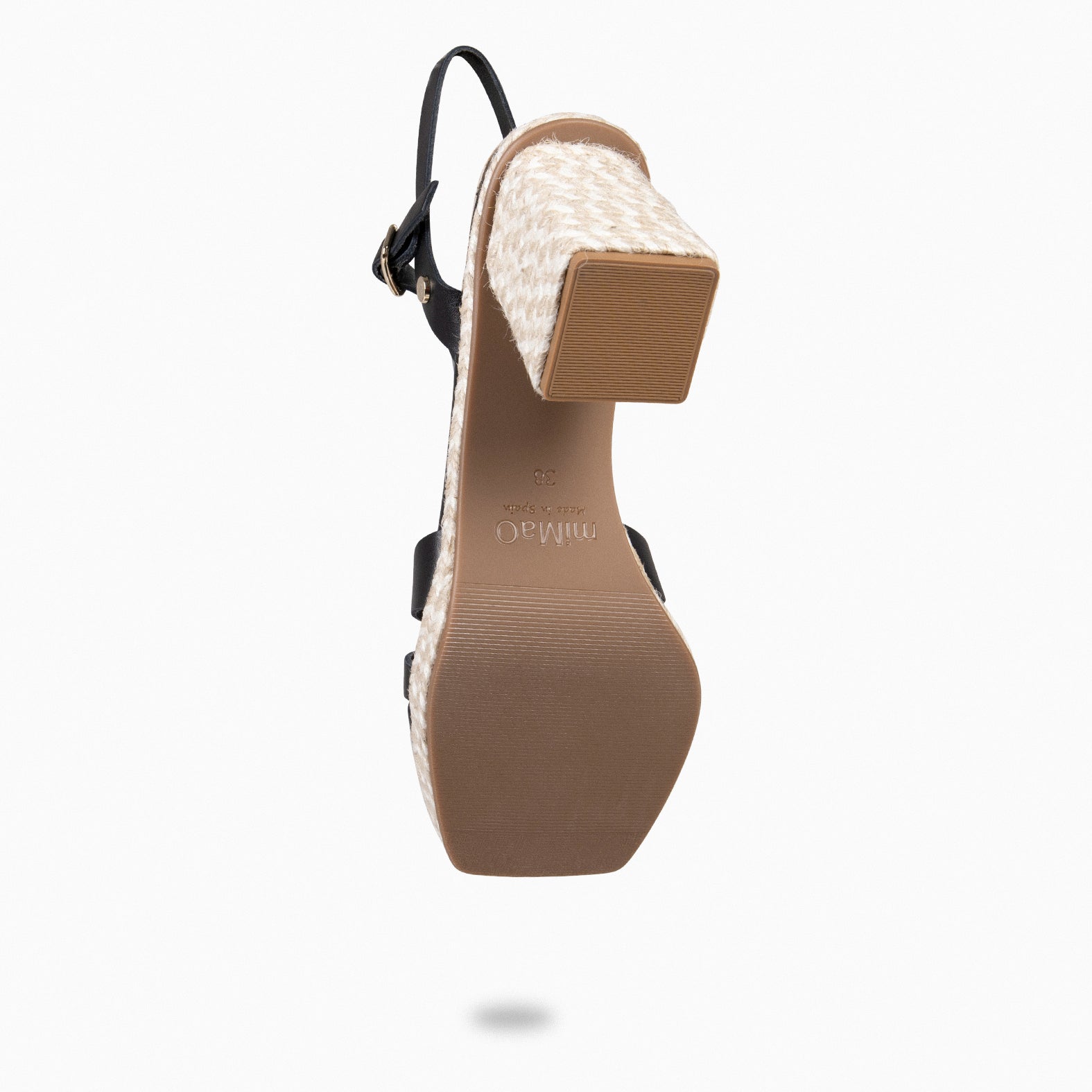 ANNA – Sandalias de tacón ancho NEGRO - miMaO ®