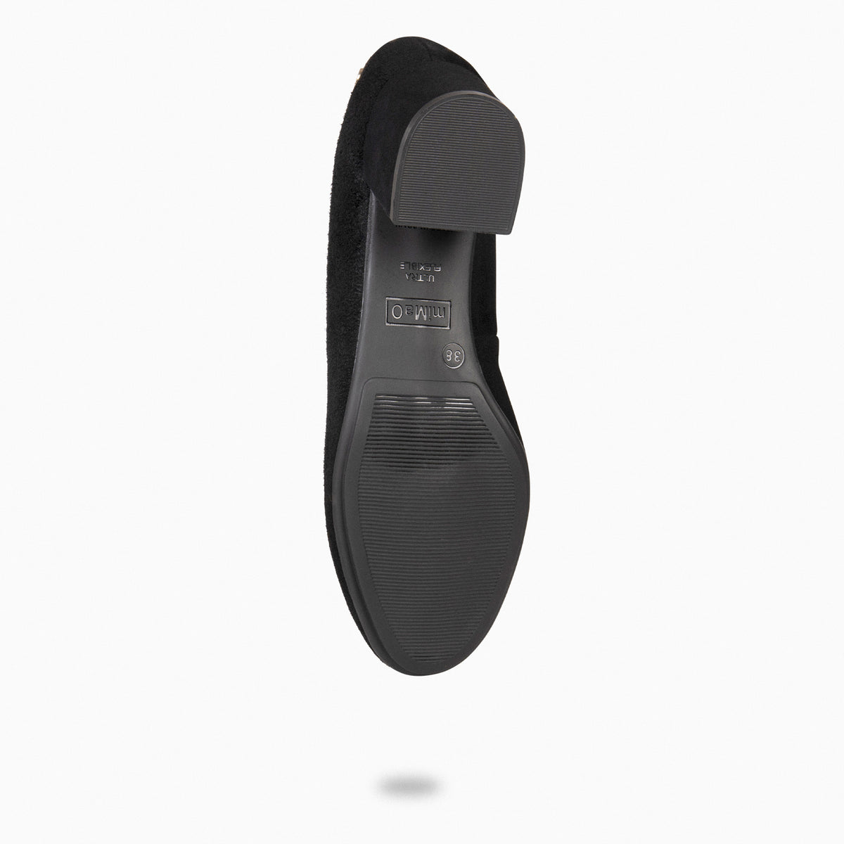 URBAN REDONDO - Zapatos de tacón bajo de ante NEGRO
