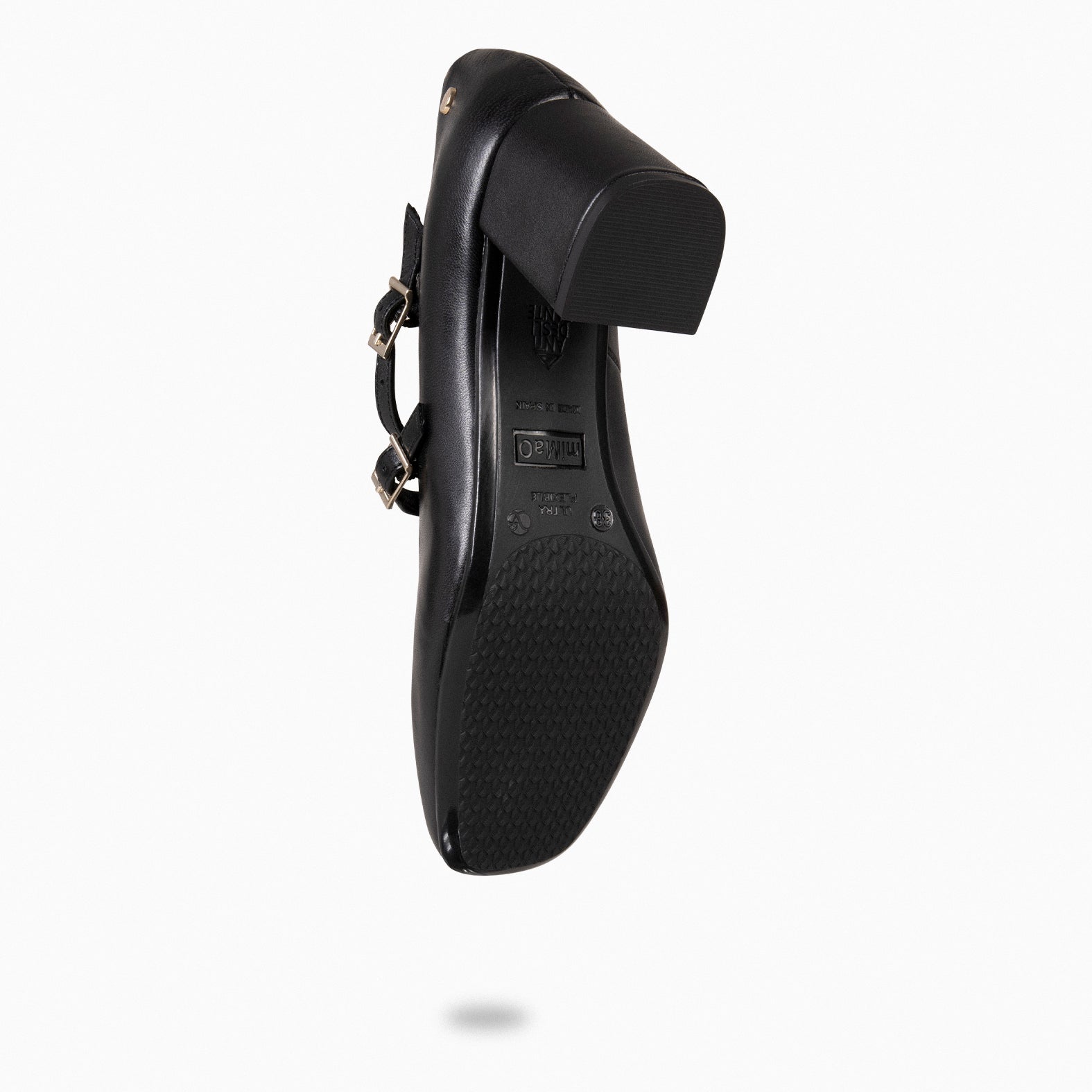 FEBRIS - Zapatos de piel con doble pulsera NEGRO - miMaO ®